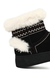 بوت تدی جیر زنانه مشکی لژدار دری مد