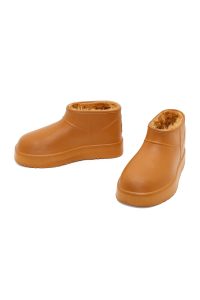 بوت زنانه تدی خزدار قهوه‌ای دری مد