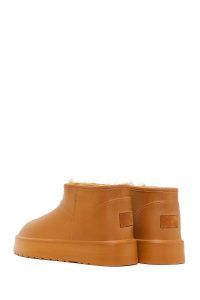 بوت زنانه تدی خزدار قهوه‌ای دری مد