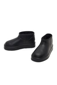 بوت زنانه تدی خزدار مشکی دری مد