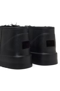 بوت زنانه تدی خزدار مشکی دری مد