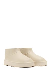 بوت زنانه تدی خزدار کرم دری مد