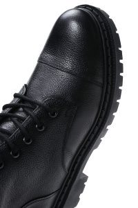 بوت مردانه چرمی مشکی زیپ‌دار دری مد