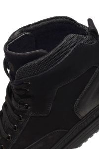 بوت نبوک مردانه مشکی بندی دری‌مد