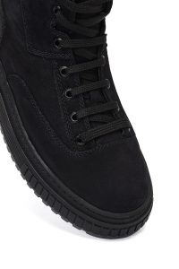 بوت نبوک مردانه مشکی بندی دری‌مد