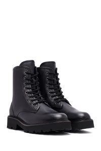 بوت چرمی زنانه مشکی زیپ‌دار دری‌مد