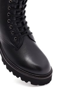 بوت چرمی زنانه مشکی زیپ‌دار دری‌مد