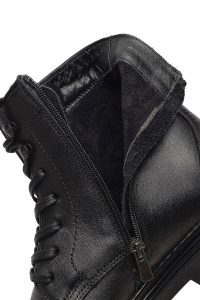 بوت چرمی مردانه مشکی زیپ‌دار دری‌مد