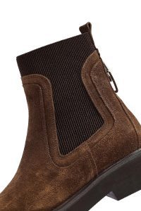بوت چلسی زنانه جیر قهوه ای دری مد