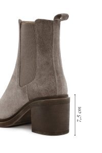 بوت چلسی زنانه جیر ویزون پاشنه ضخیم دری مد