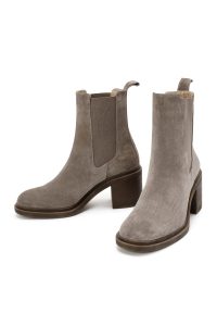 بوت چلسی زنانه جیر ویزون پاشنه ضخیم دری مد