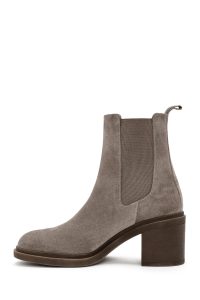 بوت چلسی زنانه جیر ویزون پاشنه ضخیم دری مد