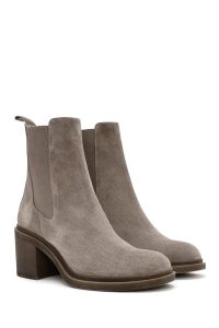 بوت چلسی زنانه جیر ویزون پاشنه ضخیم دری مد