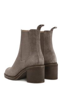 بوت چلسی زنانه جیر ویزون پاشنه ضخیم دری مد