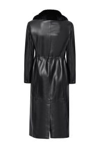 تاپ کت چرم خز مشکی زنانه جولیت دری مد