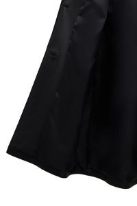 ترنچ‌کت زنانه Selena چرم مشکی یقه‌خزدار دری مد