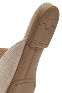 دمپایی زنانه جیر بژ سگک‌دار دری مد