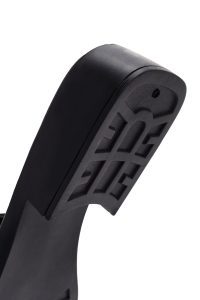 دمپایی زنانه چرم مشکی دری مد