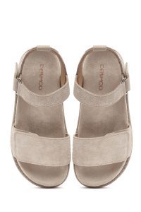 صندل زنانه جیر بژ لژدار دری مد