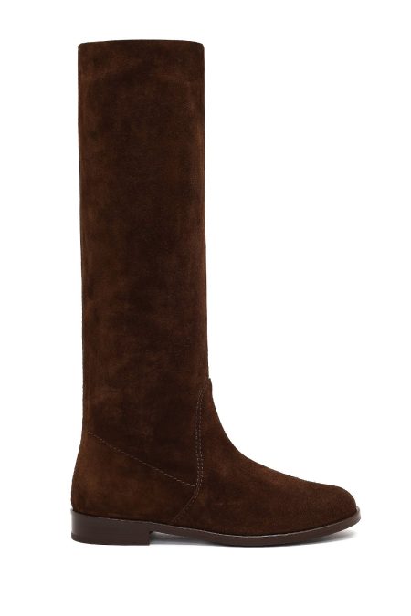 چکمه جیر زنانه قهوه‌ای دری‌مد