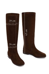 چکمه جیر زنانه قهوه‌ای دری‌مد