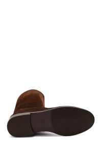 چکمه جیر زنانه قهوه‌ای دری‌مد