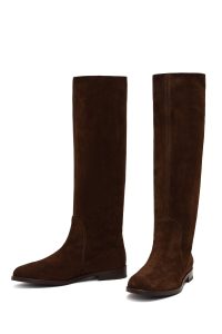 چکمه جیر زنانه قهوه‌ای دری‌مد