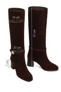 چکمه جیر زنانه قهوه‌ای سگک‌دار دری‌مد