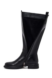 چکمه زنانه مشکی زیپ‌دار دری مد