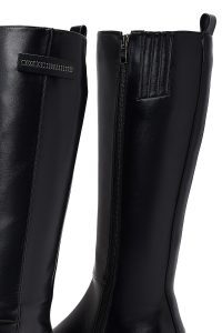 چکمه زنانه مشکی زیپ‌دار دری مد