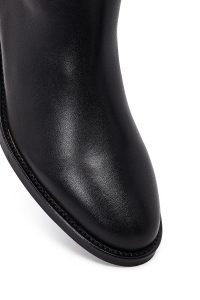 چکمه زنانه چرم مشکی زیپ‌دار دری مد