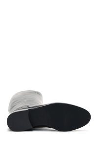 چکمه زنانه چرمی مشکی دری مد