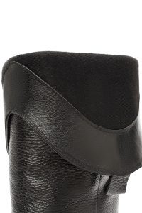 چکمه کابوی زنانه مشکی چرمی پاشنه‌دار دری مد