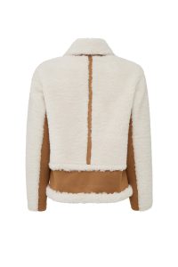 کاپشن تدی زنانه بژ کوتاه Kaprun دری مد