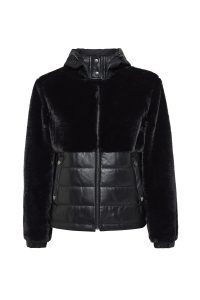 کاپشن تدی زنانه مشکی کلاه‌دار Alabama دری مد