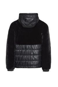 کاپشن تدی زنانه مشکی کلاه‌دار Alabama دری مد