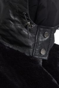 کاپشن تدی زنانه مشکی کلاه‌دار Alabama دری مد