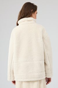 کاپشن تدی چرمی زنانه کاراملی دوطرفه Oslo دری مد