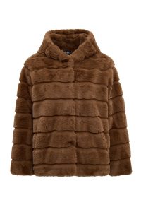 کاپشن زنانه Vienna تدی خردلی کلاه‌دار دری مد