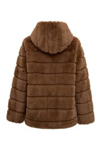 کاپشن زنانه Vienna تدی خردلی کلاه‌دار دری مد