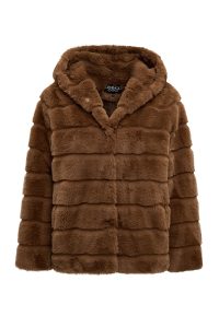 کاپشن زنانه Vienna تدی خردلی کلاه‌دار دری مد