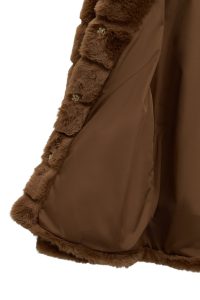 کاپشن زنانه Vienna تدی خردلی کلاه‌دار دری مد