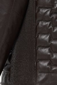 کاپشن چرمی مردانه قهوه‌ای کلاه‌دار Silva دری مد