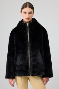 کت تدی دو رو مشکی زنانه گاردنا دری مد