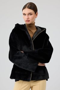 کت تدی دو رو مشکی زنانه گاردنا دری مد