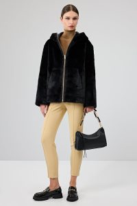 کت تدی دو رو مشکی زنانه گاردنا دری مد