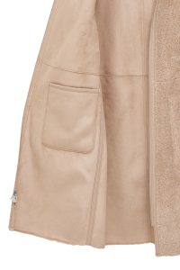 کت تدی زنانه بژ دوطرفه کلاه‌دار Fiorentini دری مد