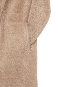 کت تدی زنانه بژ دوطرفه کلاه‌دار Fiorentini دری مد