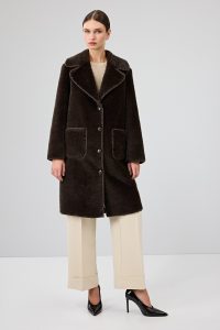 کت تدی زنانه قهوه‌ای Corvara دری مد