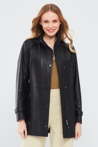 کت چرم مشکی زنانه ویتنی دری مد